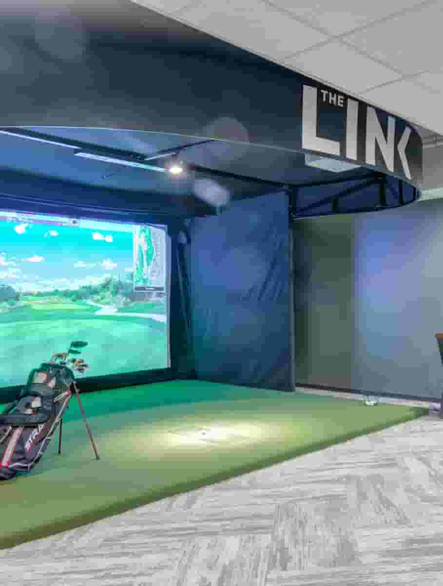 Golf simulator at The Link Minneapolis