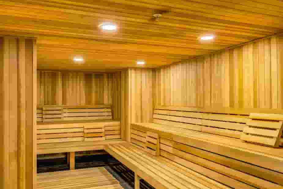 Real wood sauna